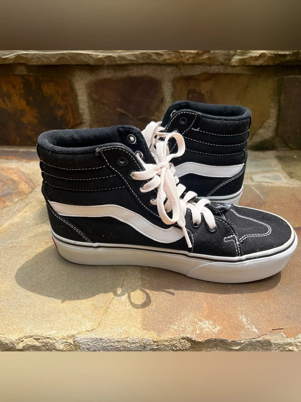 Vans SK-8 Women’s Size 7 Black & White High-Top Skate Sneakers